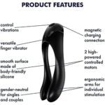 Satisfyer Candy Cane Finger Vibrator in Black - Ultimate Pleasure for Intimate Moments - Image 3