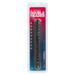 Jr Veined Double Header 12 Inch Bender Dong - Black Dual Action Pleasure Toy - Image 3