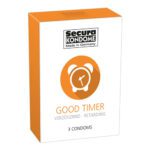 Secura Good Timer Delay Condoms x3 - Enhance Intimacy with Extended Pleasure