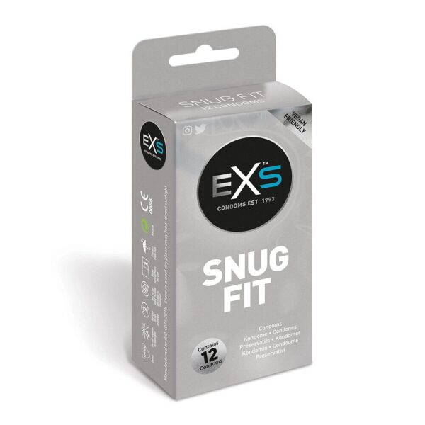 EXS Snug Closer Fitting Condoms 12 Pack - Ultimate Comfort and Sensitivity