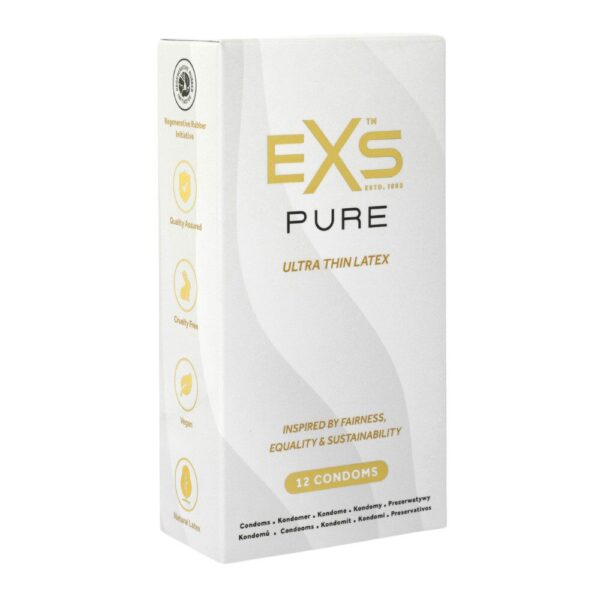 EXS Pur Ultra Thin Latex Condoms 12 Pack - Ultimate Comfort & Sensitivity