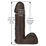 Vac-U-Lock 8 Inch Realistic Black Dildo Attachment for Ultimate Pleasure - Image 2
