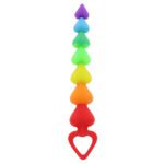 ToyJoy Rainbow Heart Anal Beads - Colorful Pleasure for Adventurous Play