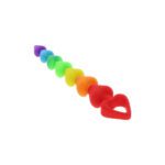 ToyJoy Rainbow Heart Anal Beads - Colorful Pleasure for Adventurous Play - Image 2