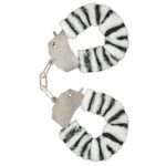 ToyJoy Furry Fun Zebra Wrist Cuffs - Playful Accessory for Wild Adventures