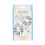ToyJoy Furry Fun Zebra Wrist Cuffs - Playful Accessory for Wild Adventures - Image 2