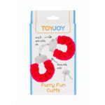 ToyJoy Furry Fun Red Wrist Cuffs - Soft, Playful Accessory for Fun Adventures - Image 2
