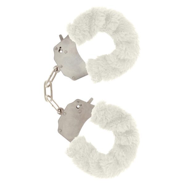 ToyJoy Furry Fun White Wrist Cuffs - Soft, Stylish, and Playful Accessory