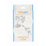 ToyJoy Furry Fun White Wrist Cuffs - Soft, Stylish, and Playful Accessory - Image 2
