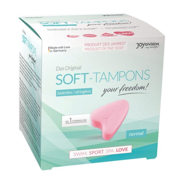 Stringless Original Soft Tampons - Normal Size, 3 Pieces for Ultimate Comfort