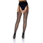 Leg Avenue Black Fishnet Suspender Pantyhose for UK Sizes 6-12 - Stylish & Sexy Lingerie - Image 3