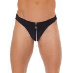 Men's Black G-String with Zippered Pouch - Stylish & Comfortable Underwear - Image 2