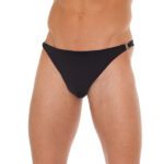 Men's Black G-String with Metal Hoop Connectors - Stylish & Comfortable Underwear - Image 2