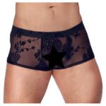 Elegant Noir Sheer Floral Lace Pants for Chic Style
