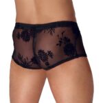 Elegant Noir Sheer Floral Lace Pants for Chic Style - Image 2