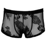 Elegant Noir Sheer Floral Lace Pants for Chic Style - Image 3