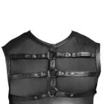 NEK Black Matte Look Shirt with Chest Harness - Stylish & Edgy Fashion Statement - Image 4