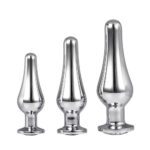 Premium Silver Gleaming Butt Plug Set for Ultimate Pleasure