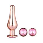 Rose Gold Gleaming Butt Plug Set - Luxurious Pleasure for Intimate Moments - Image 2