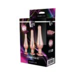 Rose Gold Gleaming Butt Plug Set - Luxurious Pleasure for Intimate Moments - Image 4