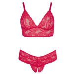 Plus Size Red Lace Bra and Briefs Set - Cottelli Elegant Lingerie for Curvy Comfort - Image 5