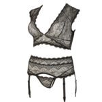Plus Size Black Cottelli Bralette and String Set - Stylish & Comfortable Lingerie - Image 5