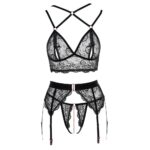 Abierta Fina Lacey Open Suspender Set - Elegant Lingerie for Seductive Nights - Image 3