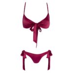 Seductive Cottelli Red Tie Up Bra and Briefs Set for Ultimate Lingerie Elegance - Image 3