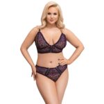 Shop Cottelli Curves Delicate Lace Bralette and Briefs for Elegant Lingerie