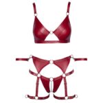 Explore Desire: Cottelli Red Crotchless Bondage Set for Ultimate Pleasure - Image 4