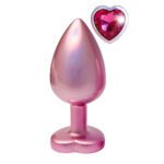 Gleaming Love Large Pink Butt Plug – Luxurious Metal Anal Toy for Pleasure - Image 2