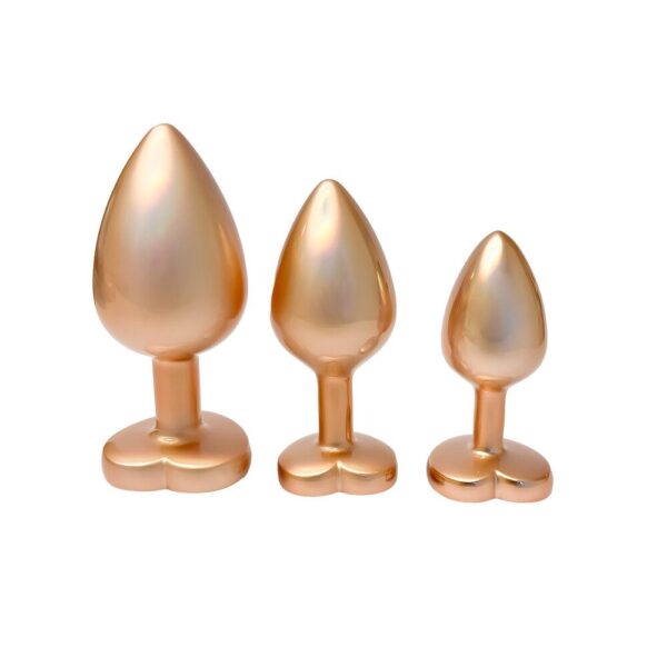Gleaming Love Pearl Gold Butt Plug Set – Elegant & Luxurious Anal Pleasure