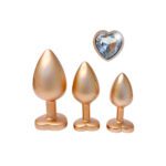 Gleaming Love Pearl Gold Butt Plug Set – Elegant & Luxurious Anal Pleasure - Image 2