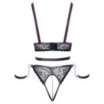 Seductive Cottelli Lace and Chain Bondage Crotchless Set for Ultimate Pleasure - Image 4