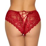 Cottelli Red Crotchless Panty – Sexy Lace Lingerie for Seductive Confidence - Image 3