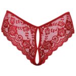 Cottelli Red Crotchless Panty – Sexy Lace Lingerie for Seductive Confidence - Image 4
