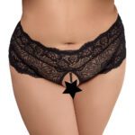Elegant Cottelli Curves Panties with Pearl Chain - Stylish Plus Size Lingerie