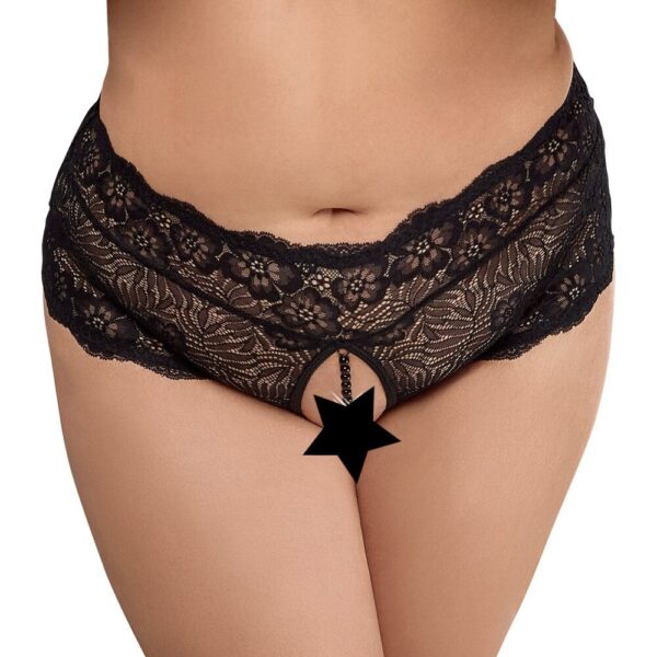 Elegant Cottelli Curves Panties with Pearl Chain - Stylish Plus Size Lingerie