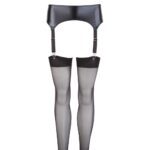 NOXQSE Wet Look Suspender Belt and Stockings Set - Sexy Lingerie for Alluring Style - Image 3