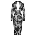 Elegant Noir Floral Transparent Dress - Perfect Fitting & Chic Style - Image 3