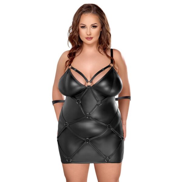 Seductive Cottelli Curves Bondage Plus Dress for Bold Fashion Statements