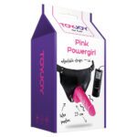 ToyJoy Pink Powergirl Strap-On Vibrating Dong - Ultimate Pleasure for Couples - Image 3
