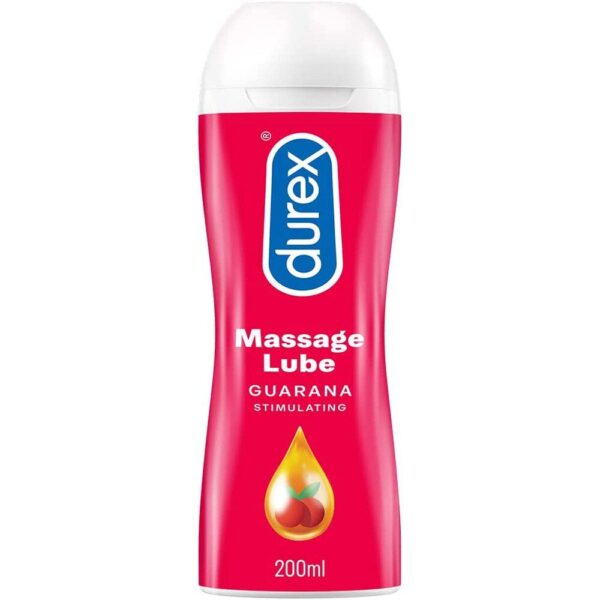 Durex Massage Lube Guarana 200ml - Stimulating Sensation for Intimate Moments