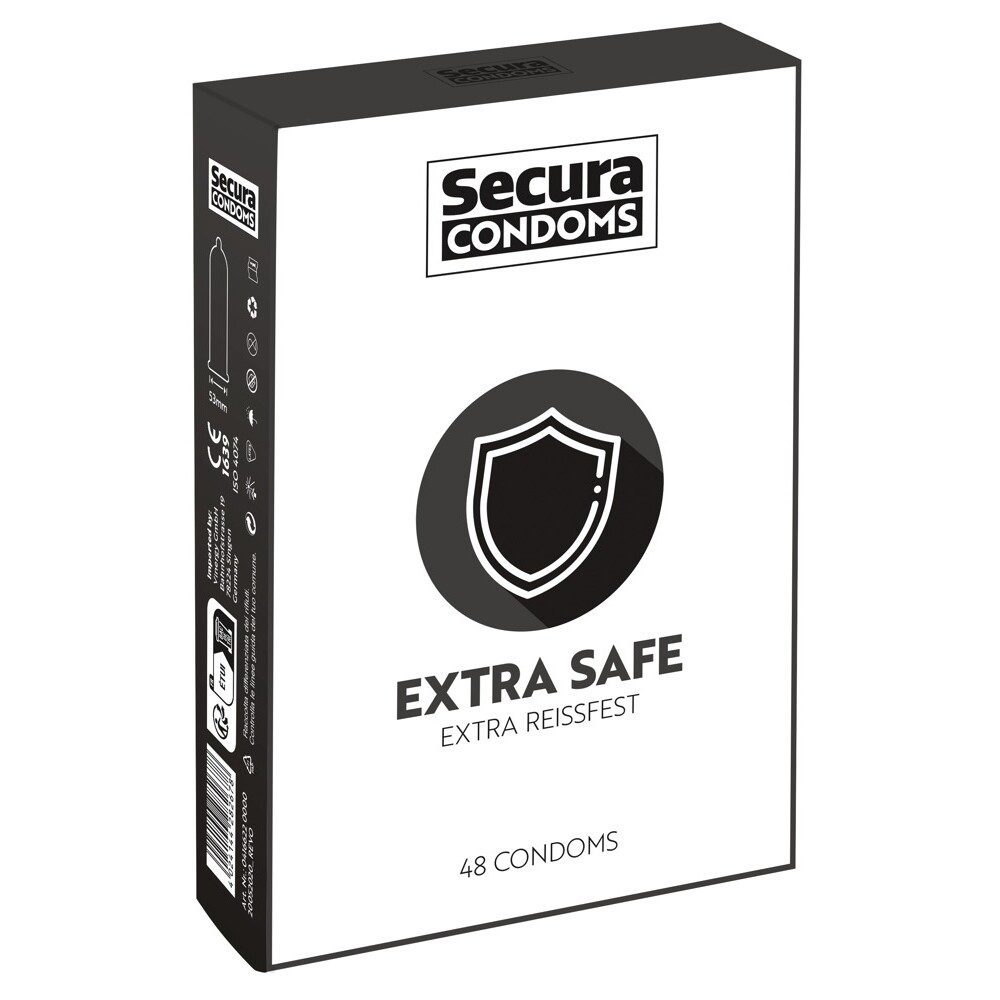 416622x1 Secura Extra Safe Condoms 48 Pack - Ultimate Protection for Peace of Mind - Image 1