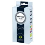 Mister Size 49mm Pure Feel Condoms - 10 Pack for Ultimate Comfort and Sensation