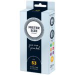 Mister Size 53mm Pure Feel Condoms - 10 Pack for Ultimate Comfort and Sensation