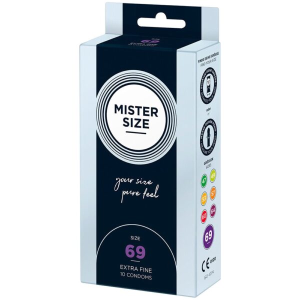 Mister Size 69mm Your Size Pure Feel Condoms - 10 Pack for Ultimate Comfort and Pleasure