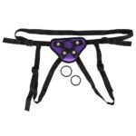 Purple and Black Universal Harness Strap-On for Ultimate Pleasure - Image 2