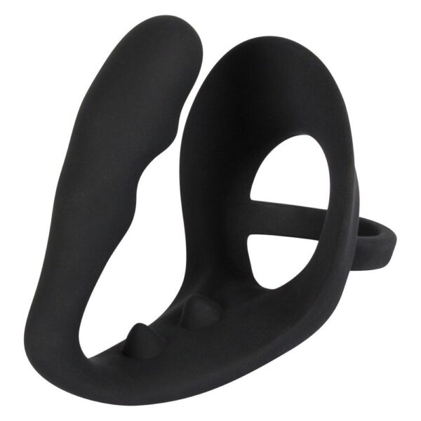 Black Velvet Cock Ring and Anal Plug Set for Ultimate Pleasure