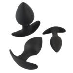 Black Velvet Silicone Three-Piece Anal Training Set for Beginners - Image 3